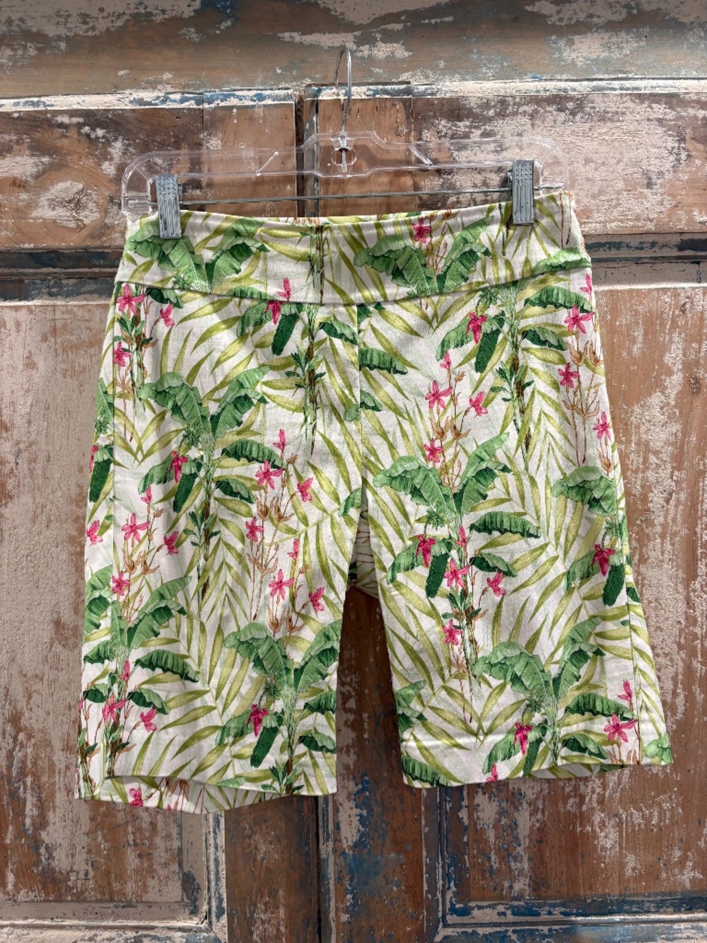 J. McLaughlin Masie Shorts Blue/Green/Pink Botanical Size 6